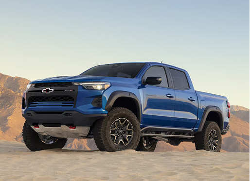 Blue Colorado ZR2 front angle