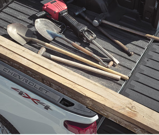 Tools in truck bed
